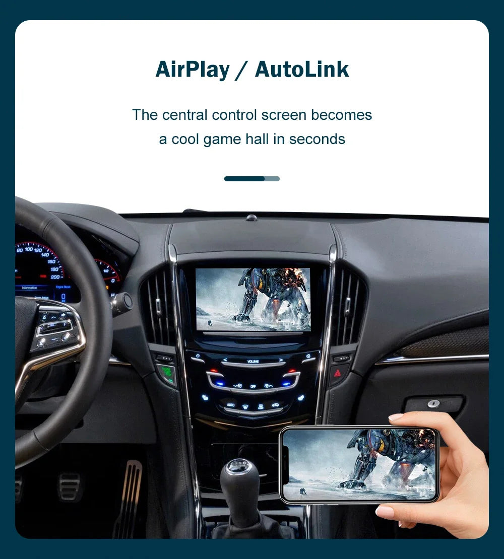 Wireless Apple CarPlay Android Auto Interface Box For Cadillac ATS CTS XTS XT5 SRX Escalad