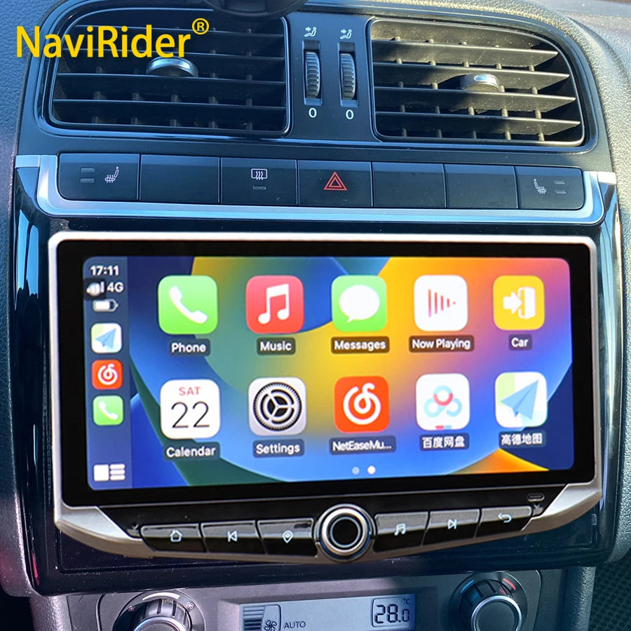 10.88Inch Android 14 Qled Screen For Volkswagen POLO 2008 2020 2din Car Radio Multimedia V
