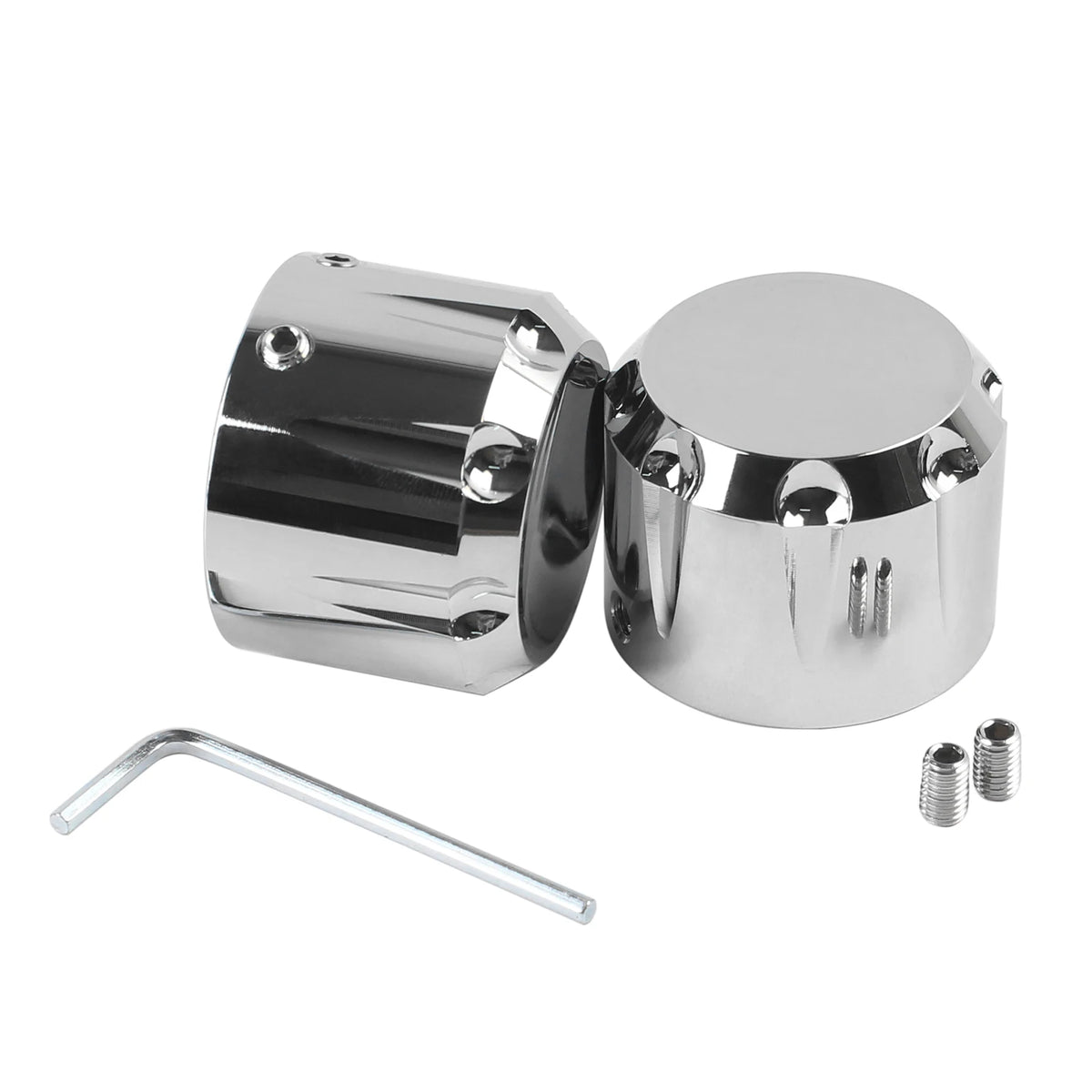 Front Axle Nut Covers Caps Motorcycle For Harley Sportster XL Softail Dyna VRSC Touring Electra  - Automotive LED Light