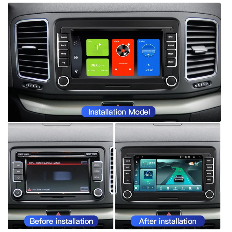 SZLELV Android Car Radio GPS For VW Volkswagen Skoda Octavia Golf 5 6 Amarok Caddy EOS Pol