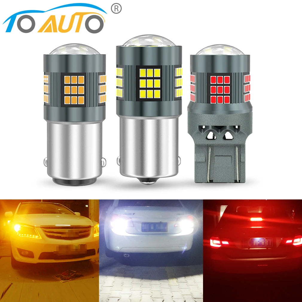 1156 BA15S P21W Led Light Canbus 2016 SMD BAU15S PY21W 7440 W21W WY21W T20 7443 W21 Revers