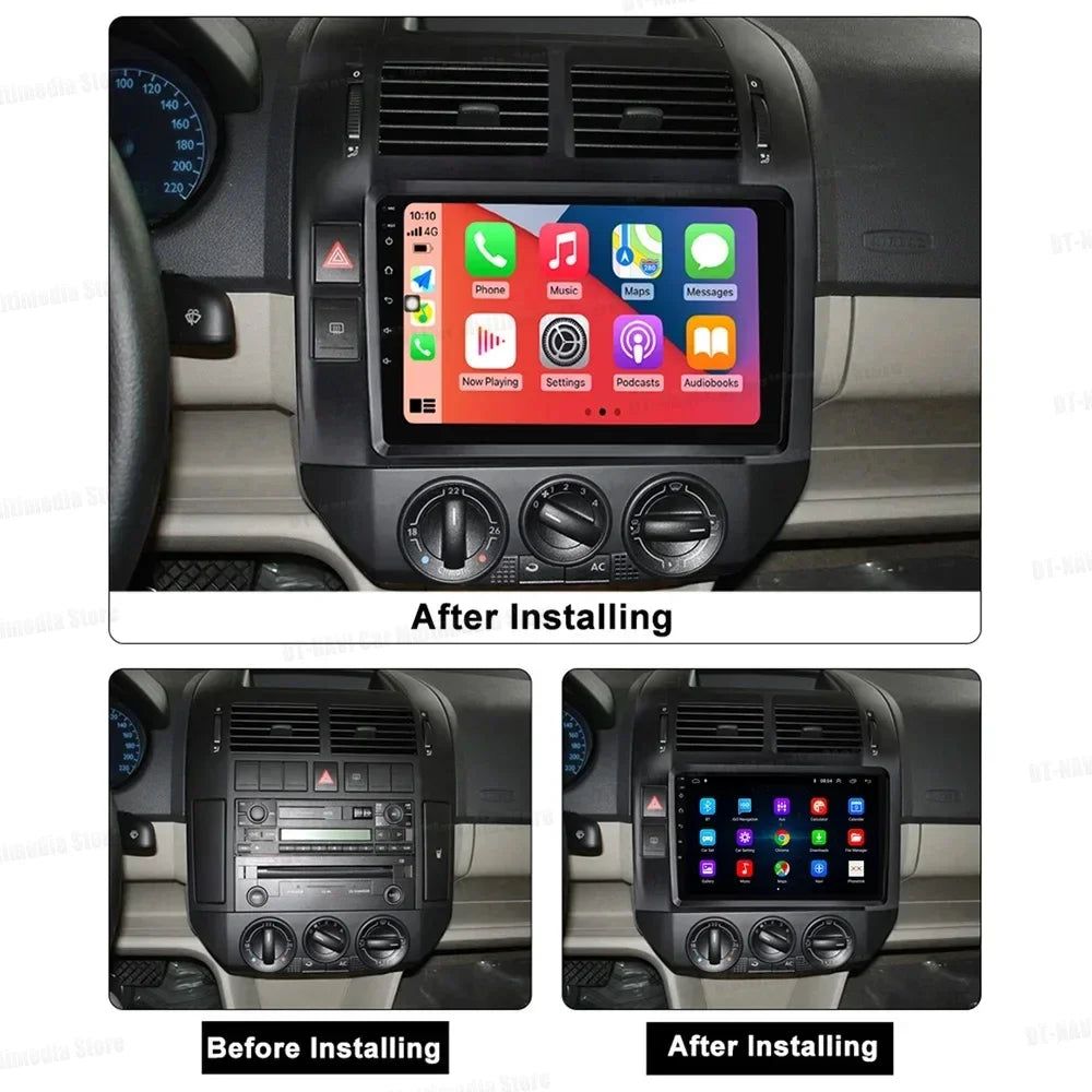 Car Radio Android 16 For Volkswagen VW Polo MK4 6Q 9N 9N3 2004- 2009 Auto Multimedia Video