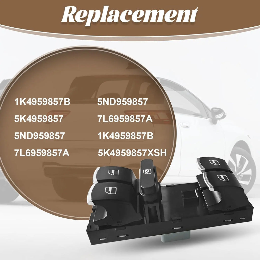 Master Power Window Switch Front Left Side 5ND959857 For Volkswagen VW Jetta Pas for Volkswagen 2005-2014 - Automotive L