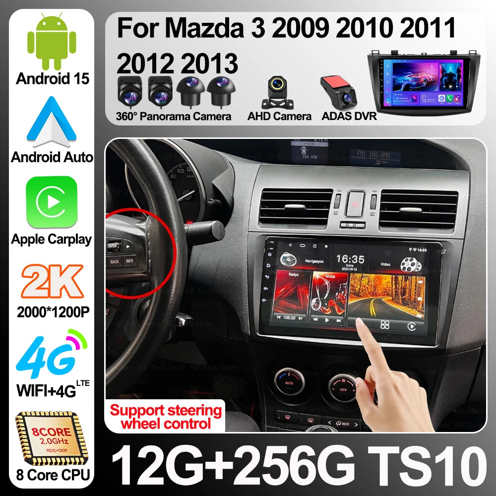 Android 16 For Mazda 3 2009 2010 2011 2012 2013 Car Radio Multimidia Player Gps Navigation | AUTOKITSHOP