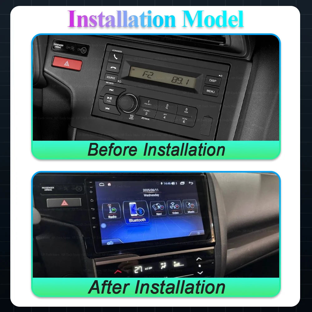 Android 16 For Honda Jazz 3 2015-2020 Fit 3 Gp Gk 2013-2020 Car Radio Multimedia Video Pla | AUTOKITSHOP