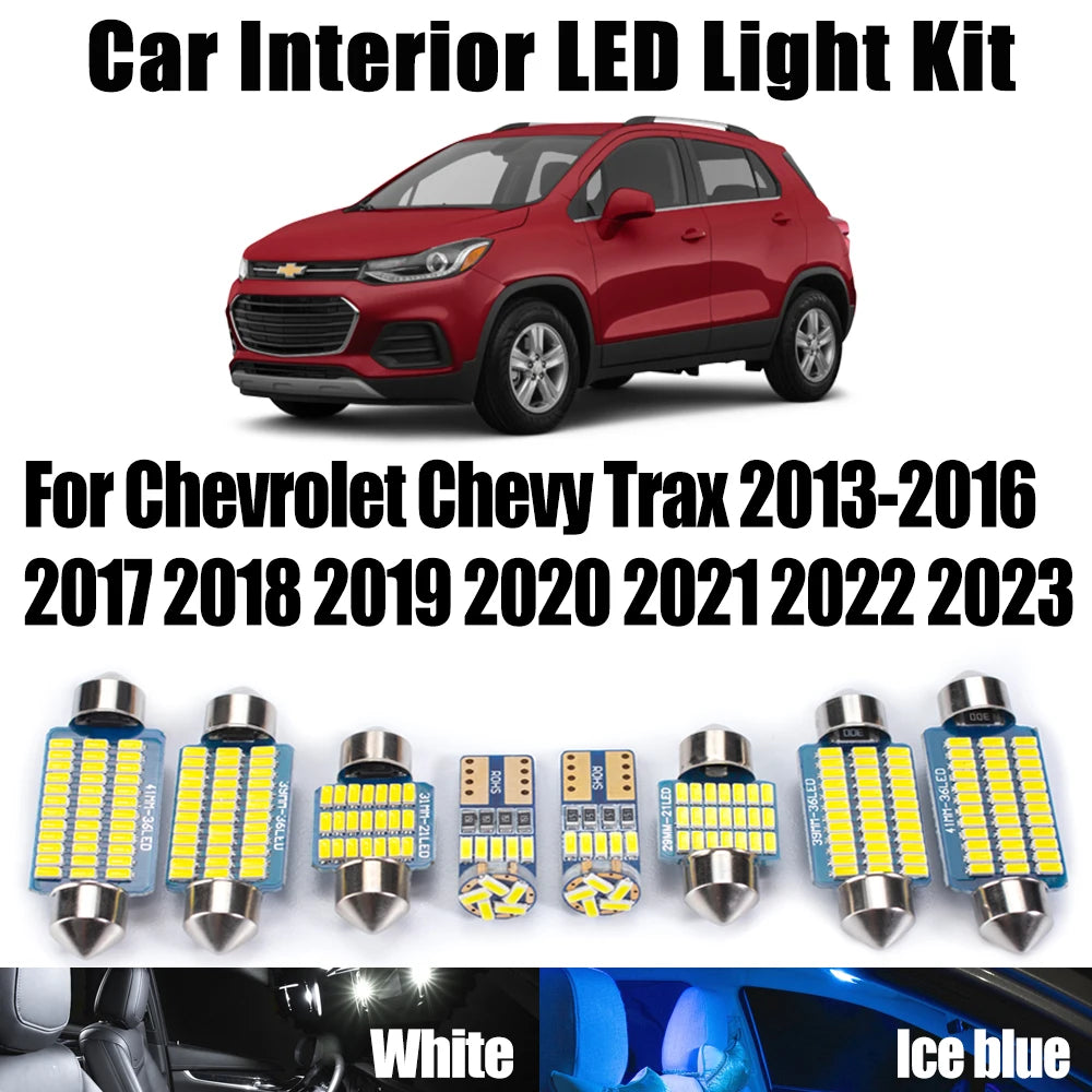 13-Piece LED Interior Light Kit for Chevrolet 2013-2018 - Canbus Error-Free Interior Bulbs