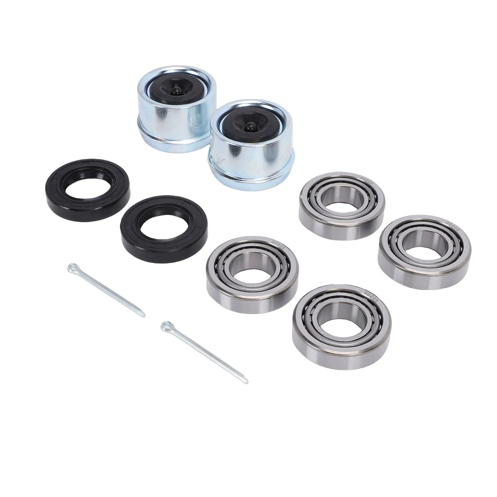 Trailer Wheel Hub Bearings Kit 30205 Bearings TC Seals Dust Covers and Split Pins Kit for Light  - Automotive LED Light