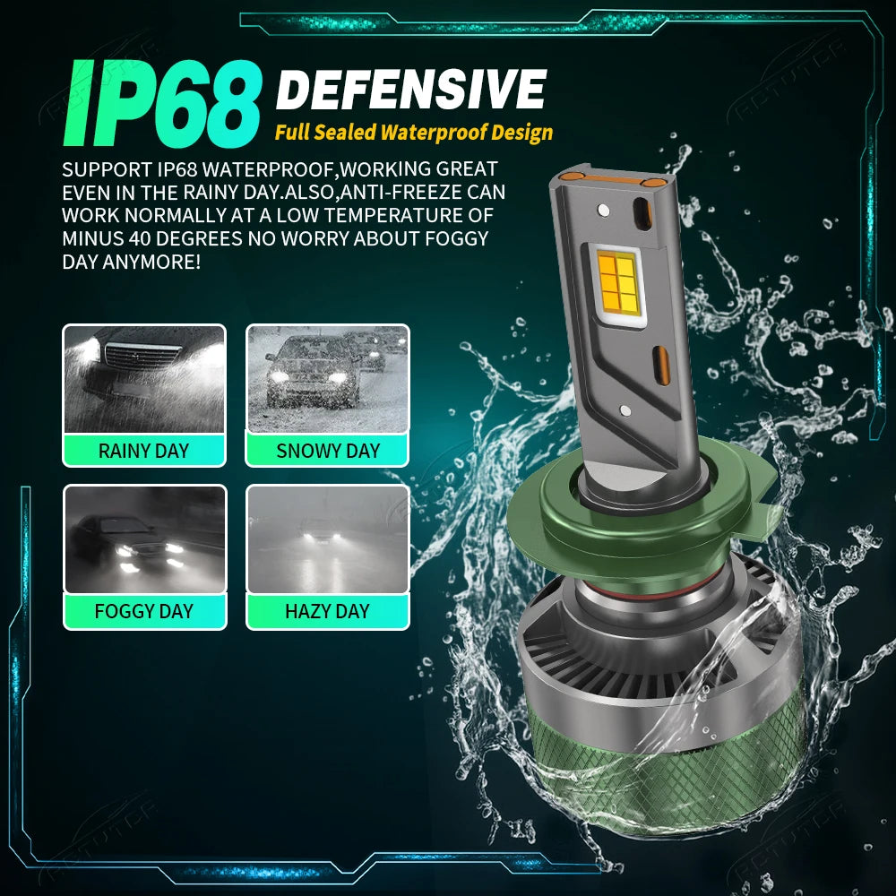 H4 LED Headlight Bluetooth APP Control Color 9800W H4 H7 LED H1 H11 9005 9006 HB3 HB4 Auto