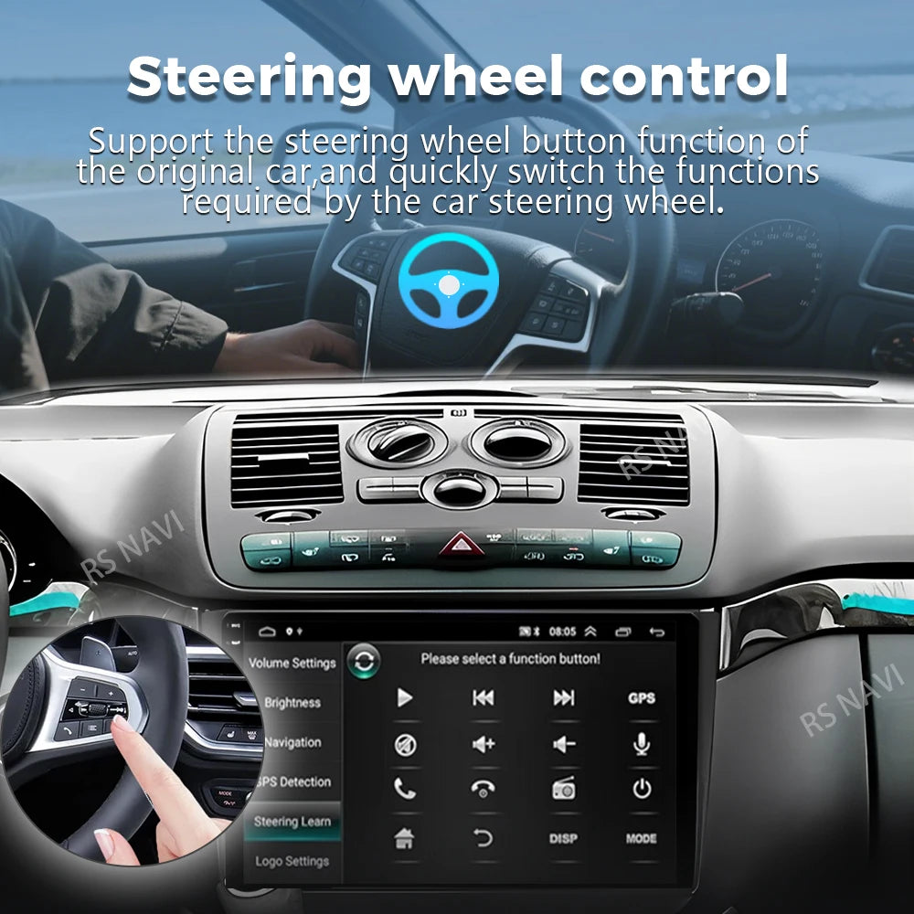 Android 16 For Benz Vito 2 Viano 2 W639 2003- 2015 2K QLED Android Car Radio Multimedia Vi