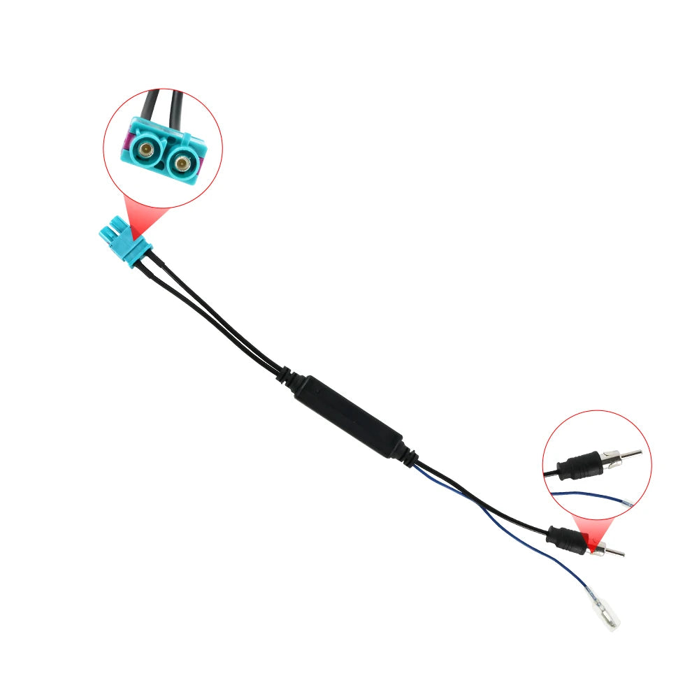 For Volkswagen Radio Wire Dual Antenna Adapter Cable For RNS510 RCD510 310 Golf MK5 MK6 Pa