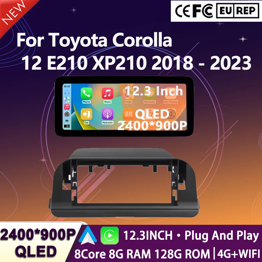 for Toyota Corolla 12 E210 XP210 2018 - 2023 Android 14 Car Radio Auto DSP Carplay 4G WIFI | AUTOKITSHOP