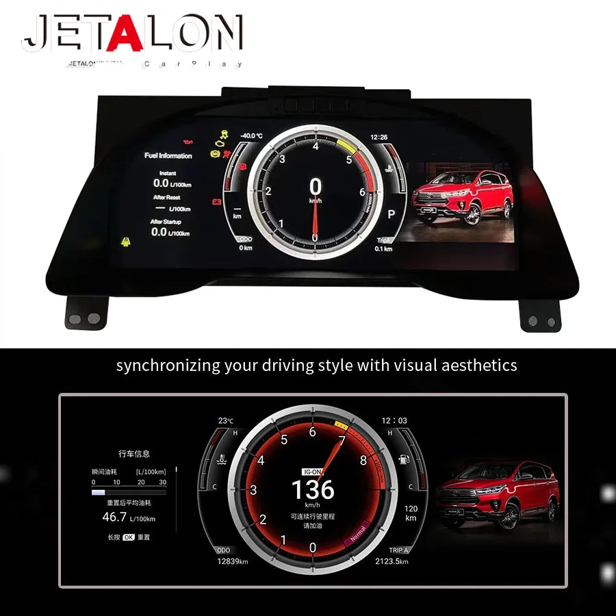 2026 Update Car Digital LINUX Instrument Cluster For Toyota Hilux Fortuner 2016-2024 LCD S | AUTOKITSHOP