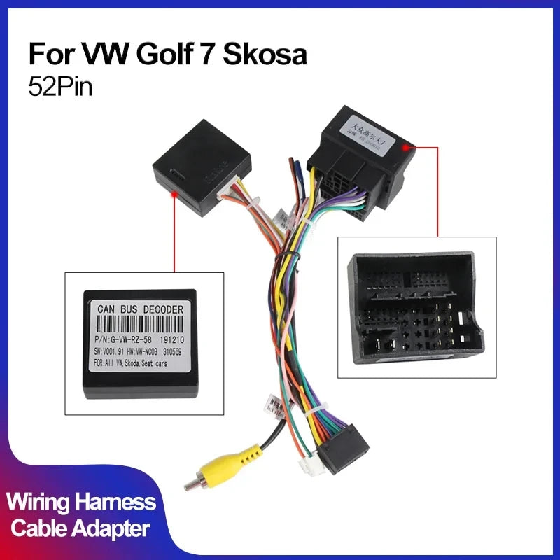 For Volkswagen Passat B6 B7 CC Skoda Seat Android Car Radio Stereo 16Pin Wired Harness Ada | AUTOKITSHOP