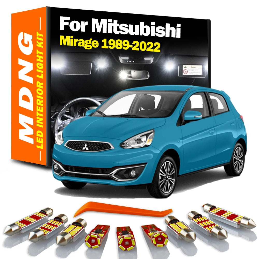 LED Interior Light Kit for Mitsubishi Mirage 1989-2016 - Canbus Dome Map Door Trunk Bulbs | AUTOKITSHOP