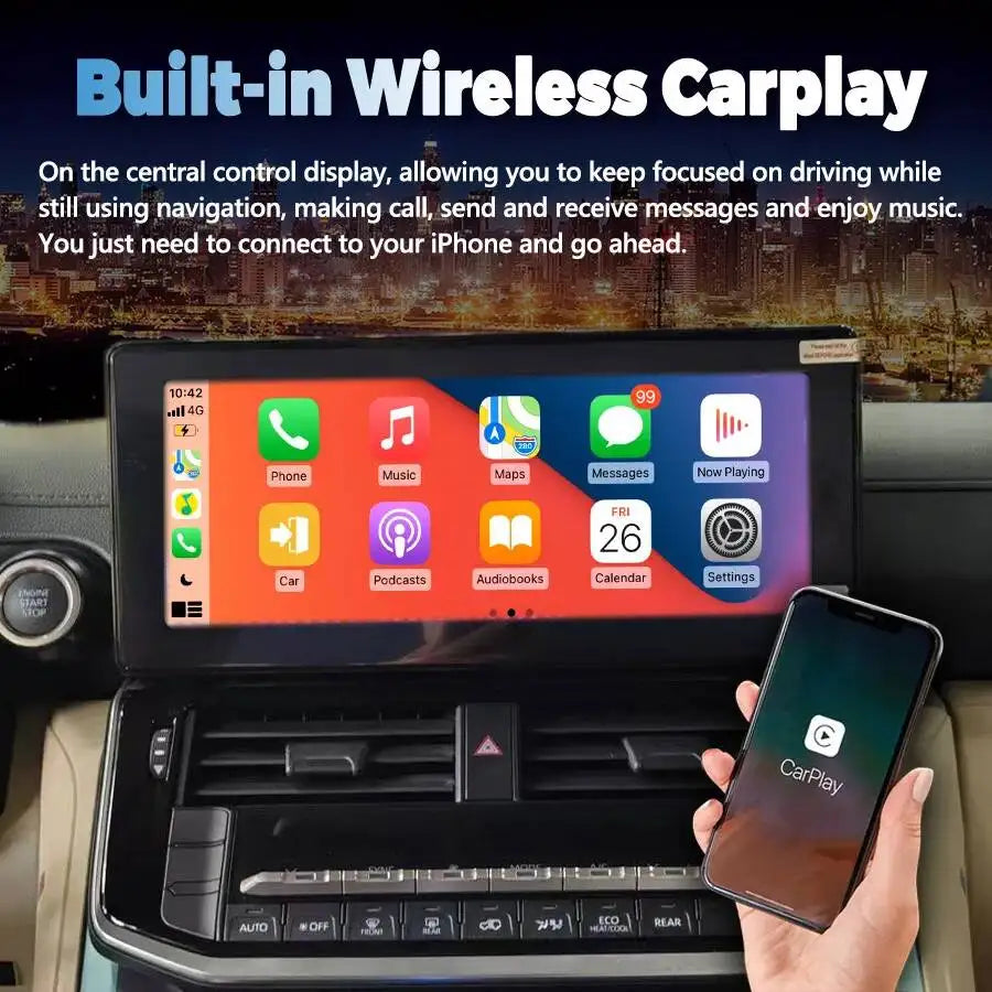 Navigation GPS Carplay Stereo DSP 12.3inch Android Auto Car Radio For Toyota Land Cruiser  | AUTOKITSHOP
