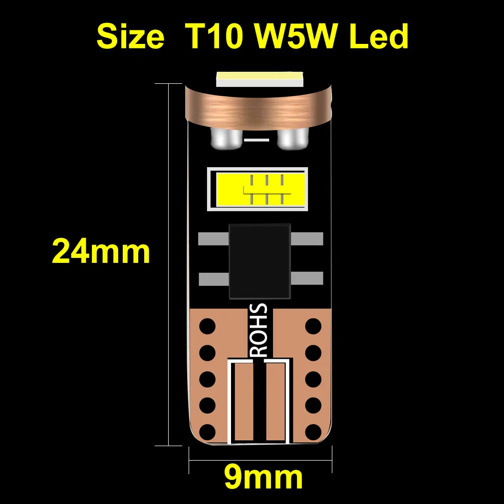 LED Interior Light Kit for W5W T10 - Canbus Error-Free Interior Bulbs