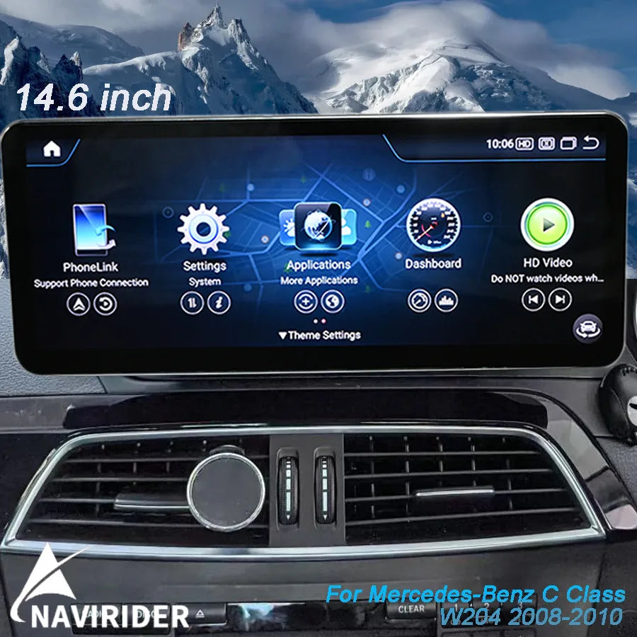 14.6'' Screen Android 14 Car Radio Stereo GPS BT Carplay Navigation Head Unit For Mercedes