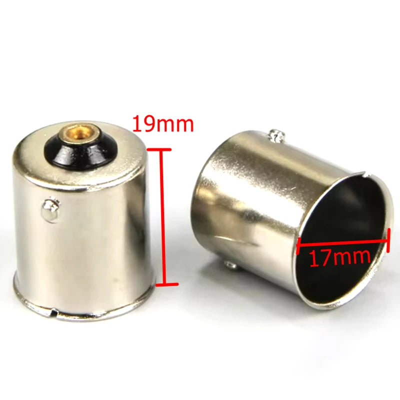 BA15S BAY15D Auto Bulb Holder Cap 1156 Single Contact Bayonet Auto Lamp Holder BA15S Brass