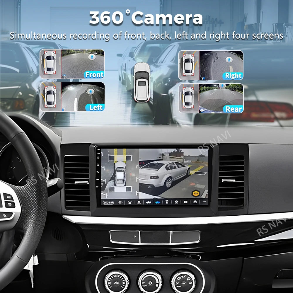 Android 16 2K QLED For Mitsubishi Lancer 10 CY 2007 - 2012 Stereo Car Radio Multimedia Vid