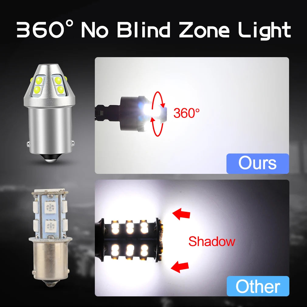 P21W LED 1156 BA15S BAU15S PY21W Bulb 1157 BAY15D P21 5W R5W R10W Auto Lamp 3030 Chips Car