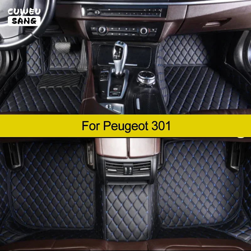 CUWEUSANG Custom Car Floor Mats For Peugeot 301 Auto Carpets Foot Coche Accessorie | AUTOKITSHOP