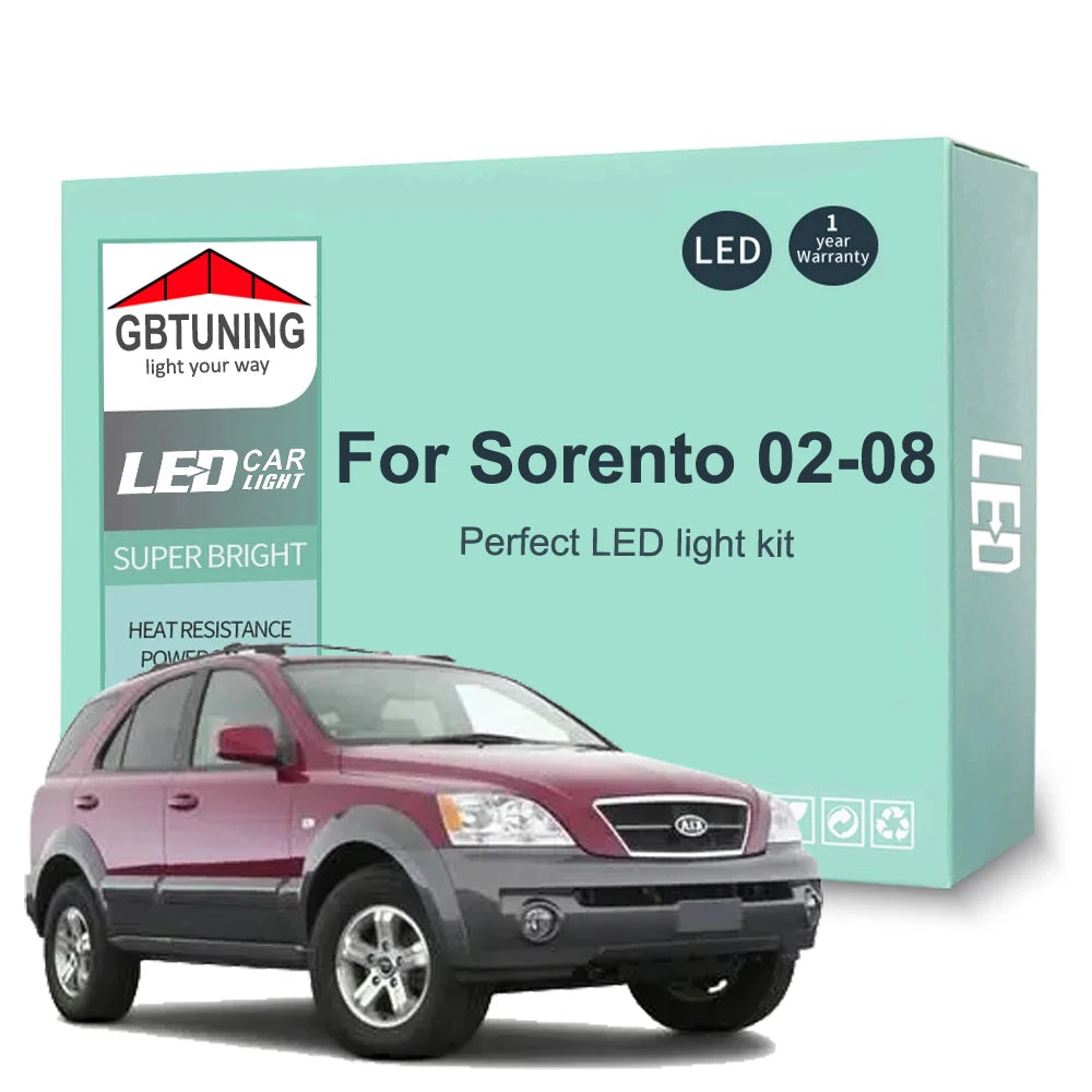 15-Piece LED Interior Light Kit for KIA Sorento 1 MK1 I JC - Canbus Error-Free Bulbs | AUTOKITSHOP
