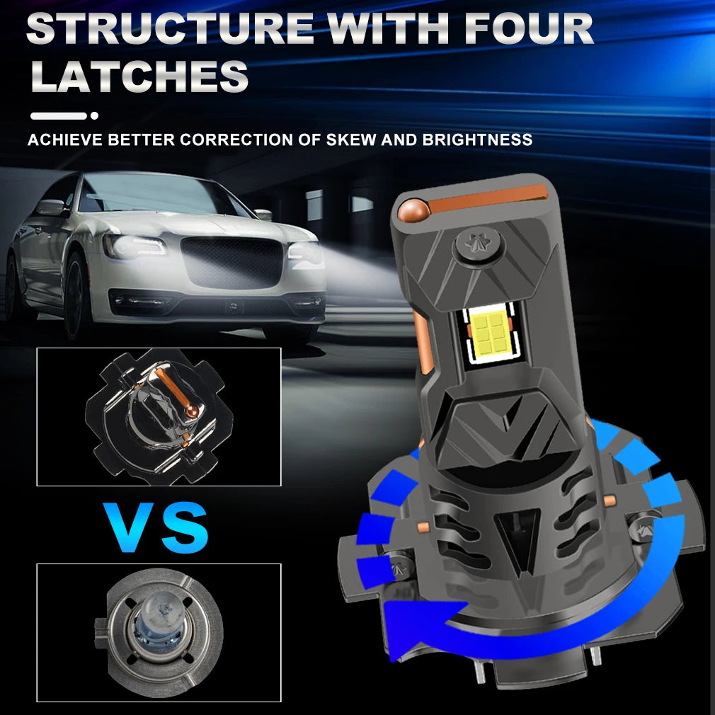 XSTOTM H7 LED Headlight Canbus 5500K 80W 20000LM H4 Headlight Fog Light 9005 H11 LED Liigh