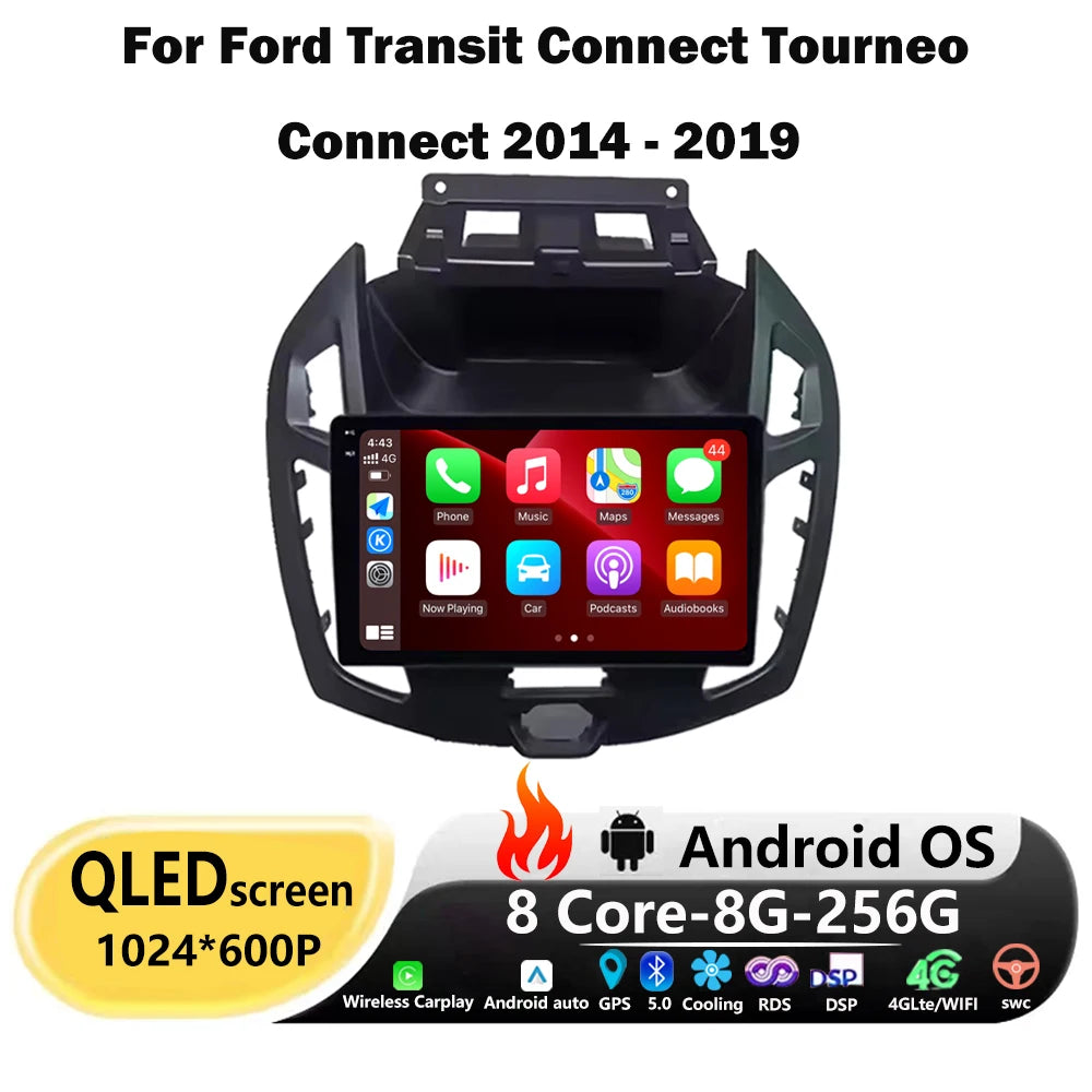 7 Inch For Ford Transit Connect Tourneo Connect 2014 2015 - 2019 Android Auto Car Radio Mu