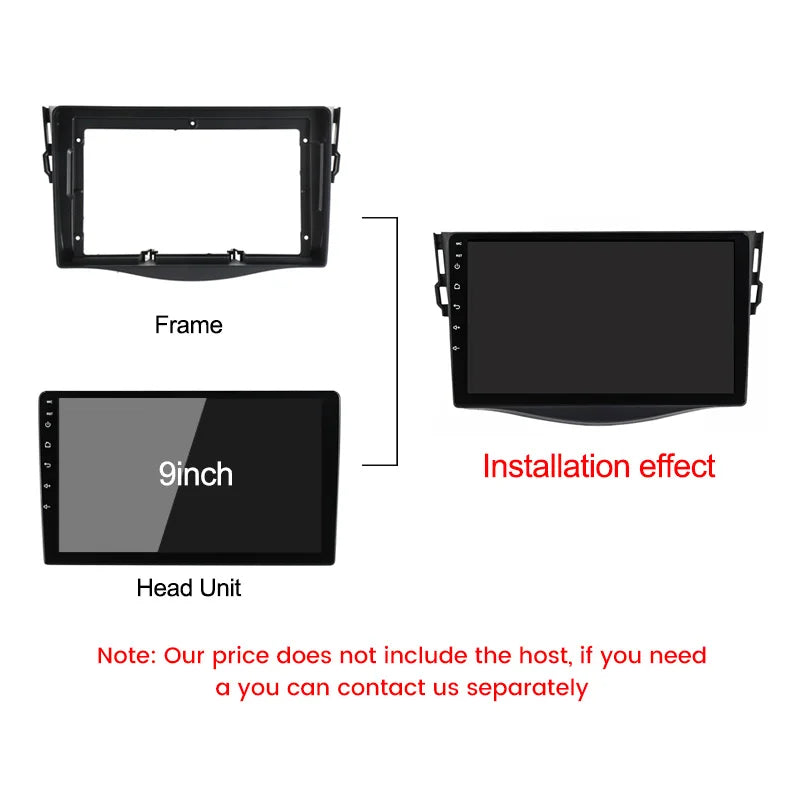 9 Inch Car Radio Fascia Frame Adapter for Toyota RAV4 Rav 4 2005-2013 2Din Android DVD Mou | AUTOKITSHOP