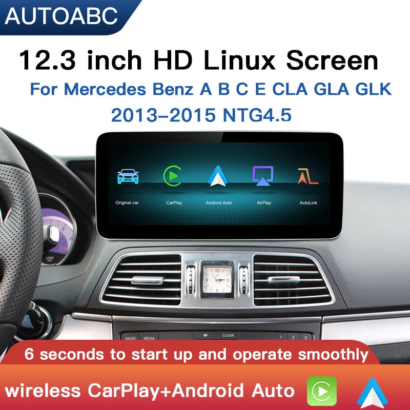 Wireless Carplay Android Auto for Mercedes Benz A B C E GLA CLA GLK W176 C117 X156 W246 W2 | AUTOKITSHOP
