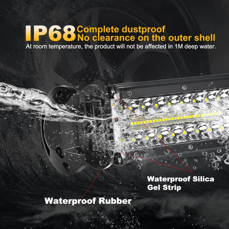 4-20inch LED Bar Off Road 12V 24V Combo LED Light Bar Work Light for Car Jeep Truck Suv Le