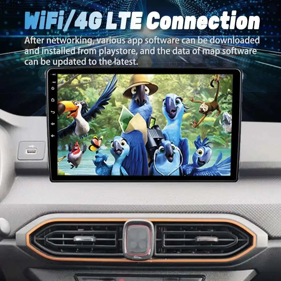 9inch Android 14 Car Radio GPS For For Renault Sandero Dacia Sandero 2019-2025 Multimedia