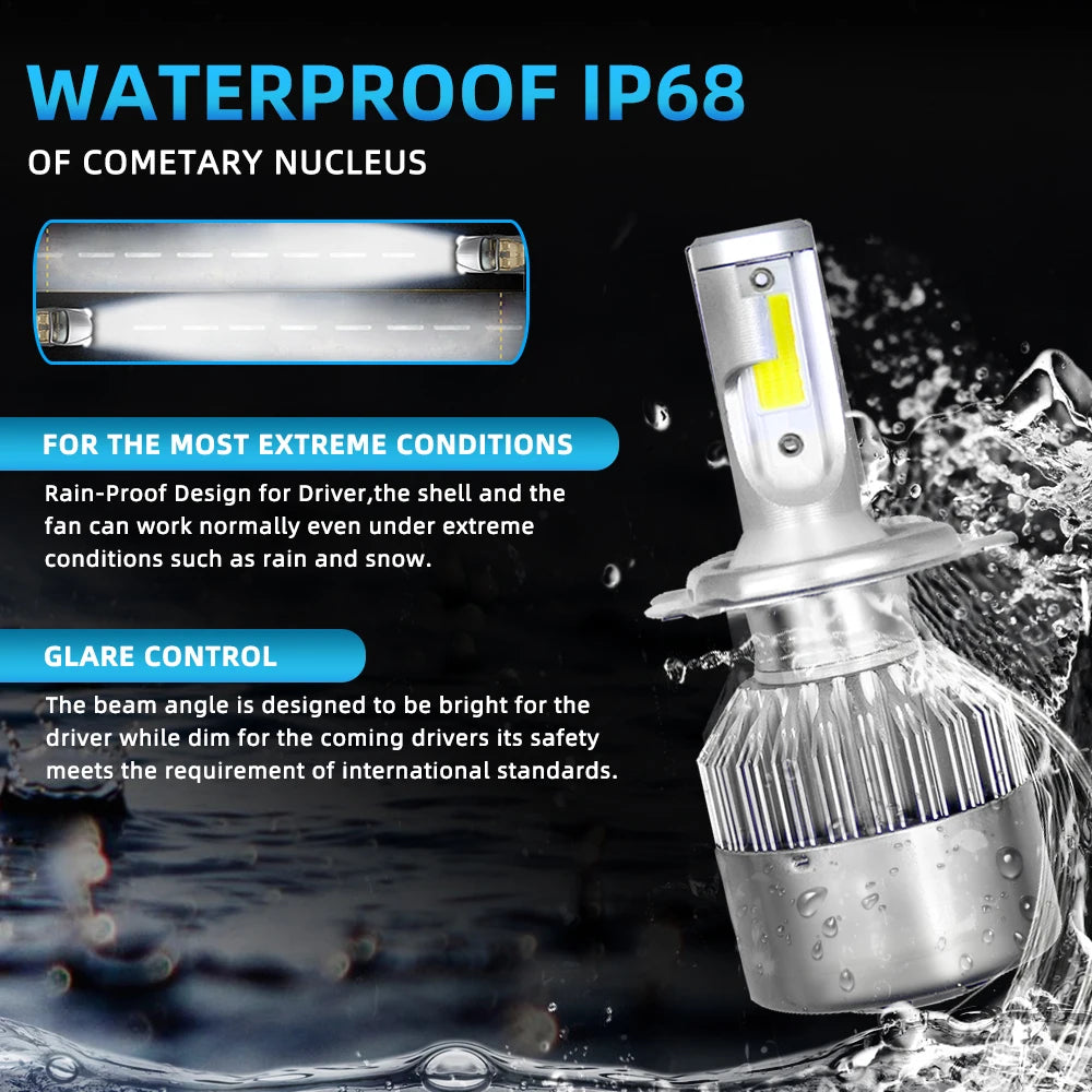 LED Motorcycle Headlight H4 Bulb Motor Light For YAMAHA XV1100 Virago 1990 1991 1992 1993