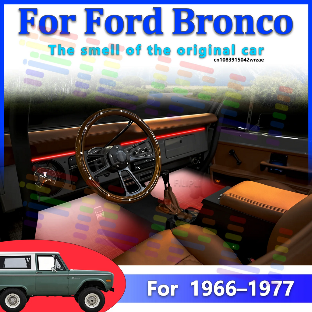 64 RGB - Neon Strip - for Ford 1966-1977 - App Control - Car Interior Lighting | AUTOKITSHOP
