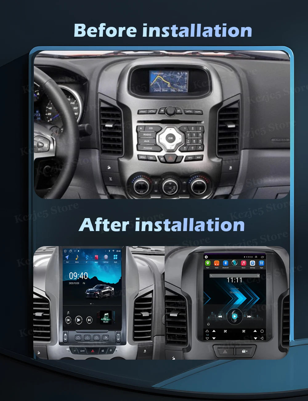 For Ford Ranger 2012-2015 Wireless CarPlay Android 16 Car Radio Multimedia Player DSP Ster
