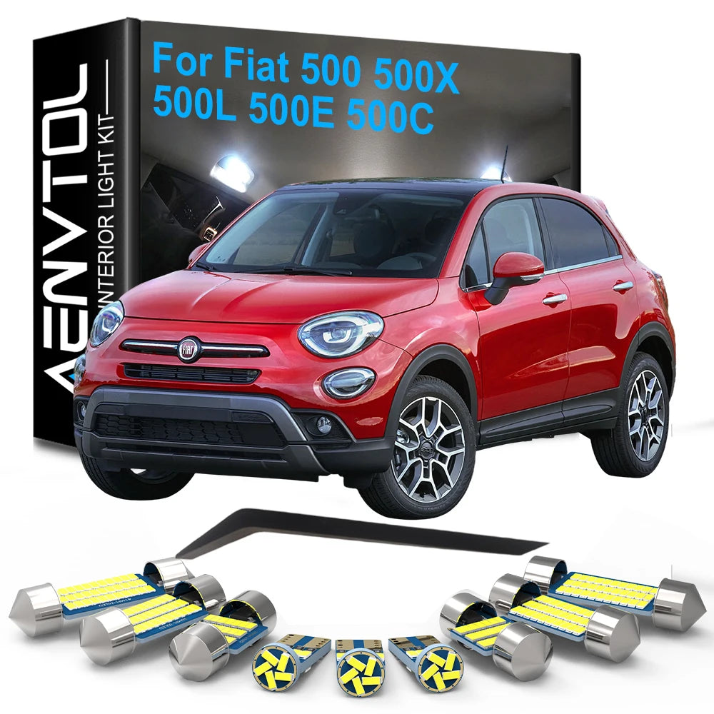LED Interior Light Kit for Fiat 2007-2019 - Canbus Error-Free Interior Bulbs