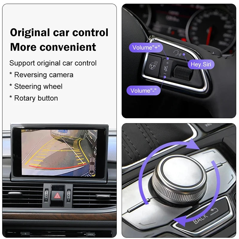 WRWD NEW Wireless CarPlay Android Auto Interface For Audi 2009-2018 Q5 6.5-7 Inch Screen O