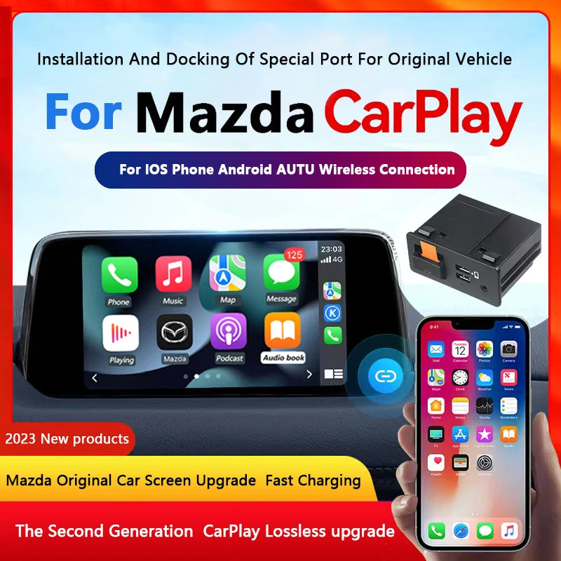 RWD P2 For Apple Carplay Android Auto Wireless Bluetooth WIFI Connection For Mazda 2 3 6 C