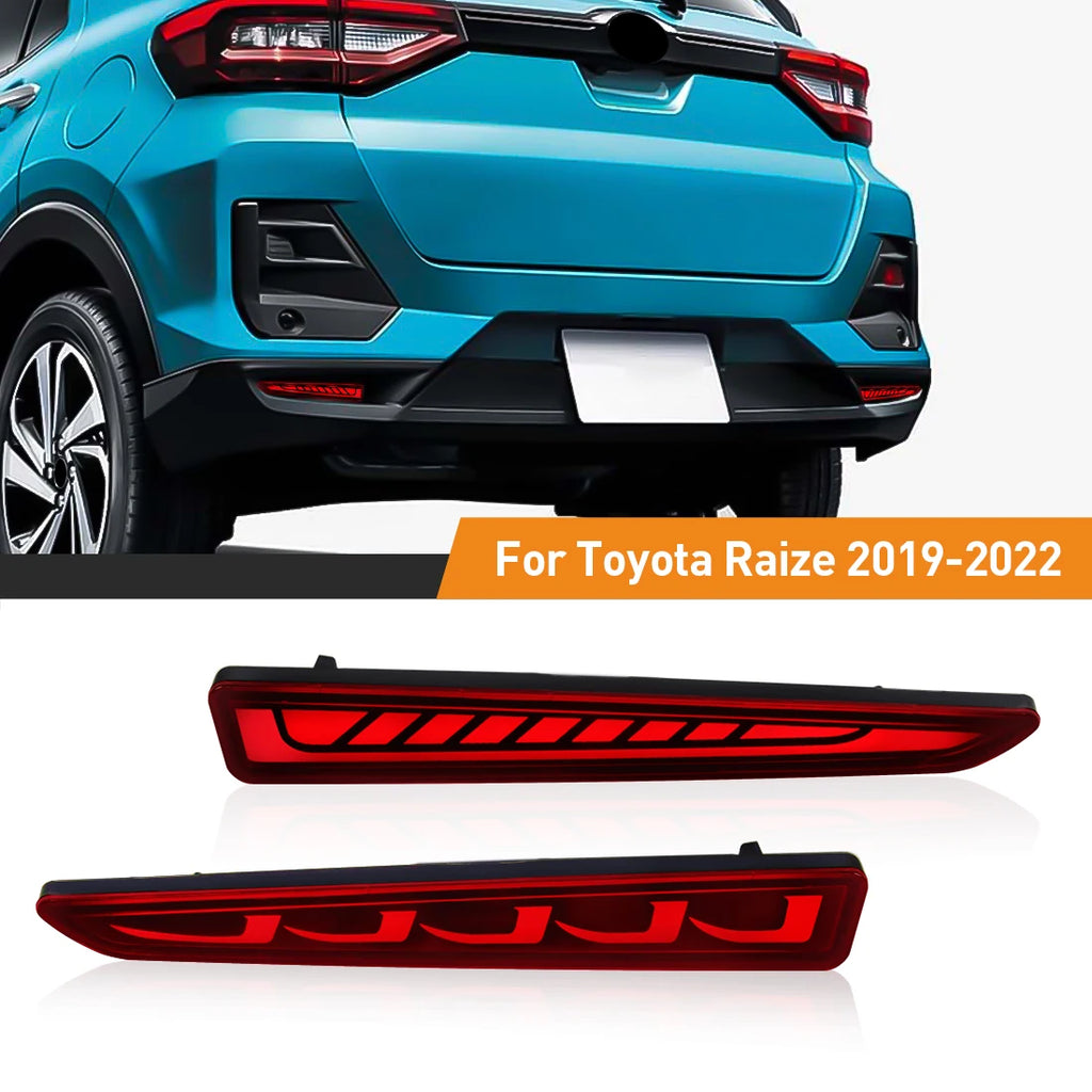 For Toyota Raize 2019 2020 2021 2022 LED Rear Bumper Reflector Light Auto Brake Warning La | AUTOKITSHOP