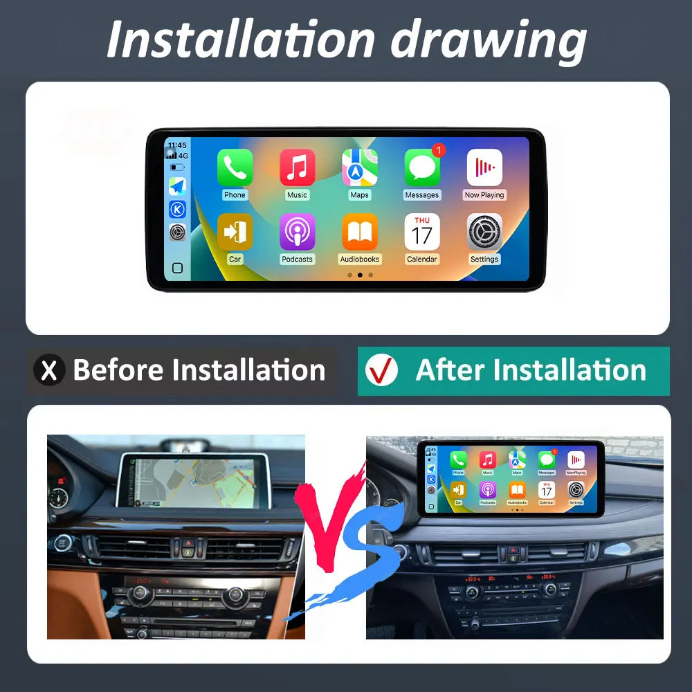 12.3 ‘’ for BMW X5/X6 2014 - 2017 NBT System Android 16 GPS Navigation Car Video Multimedi