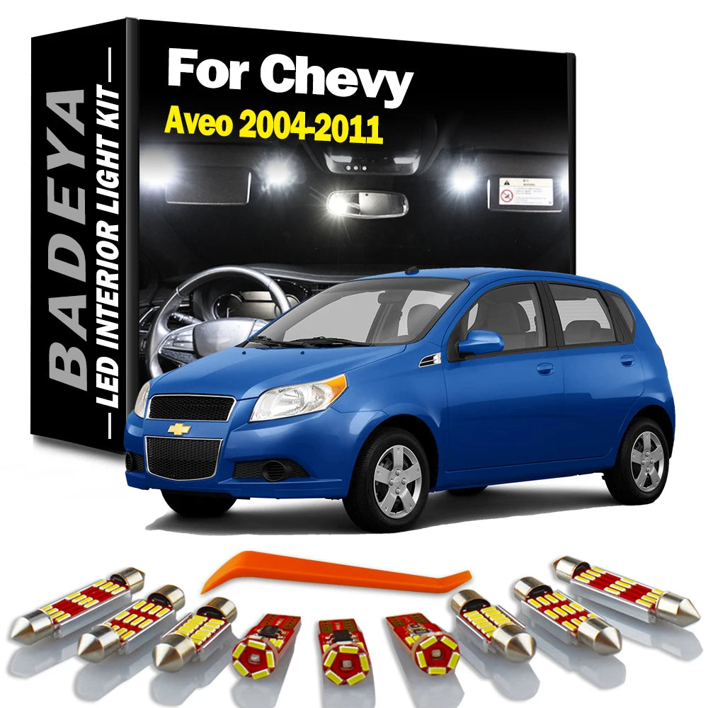 11-Piece LED Interior Light Kit for Chevrolet 2004-2008 - Canbus Error-Free Interior Bulbs