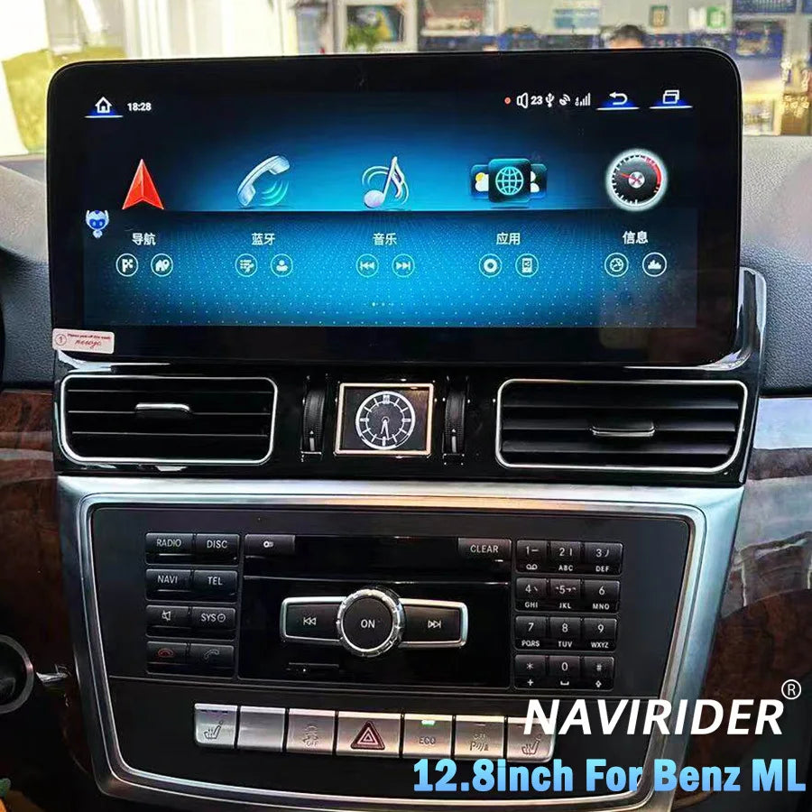 12.8Inch Car Radio For Mercedes Benz ML NTG 5.0 2013-2015 Multimedia Android 15 Player GPS