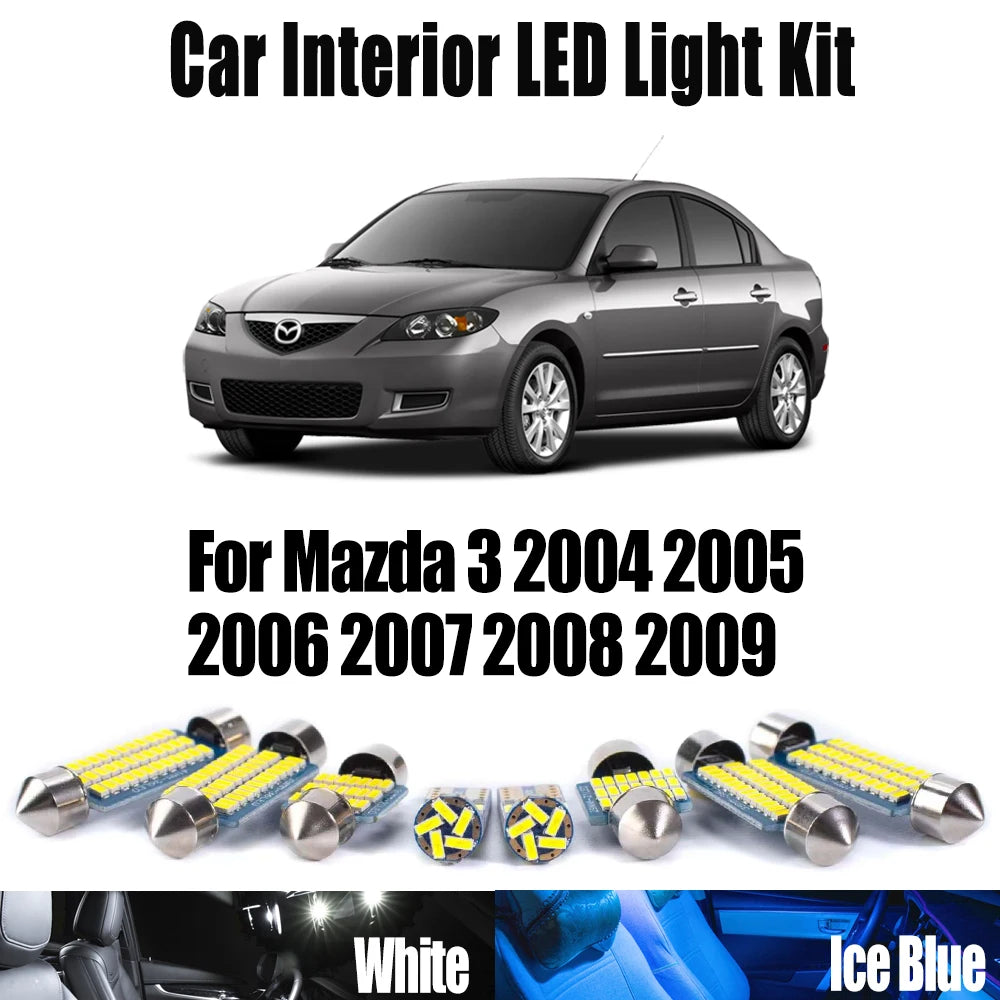 8-Piece LED Interior Light Kit for Mazda 3 - Canbus Error-Free Bulbs | AUTOKITSHOP
