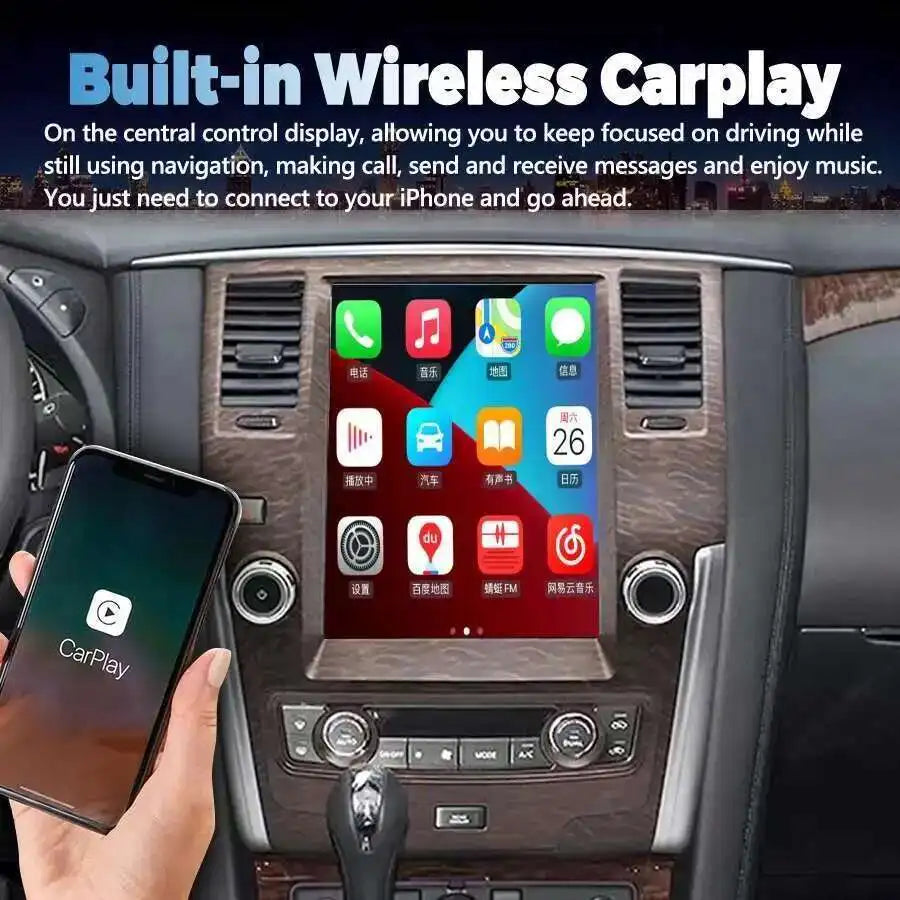 12.1inch For Nissan Patrol Y61 Y62 For Infiniti Qx80 GPS Navigation Carplay Android Multim | AUTOKITSHOP
