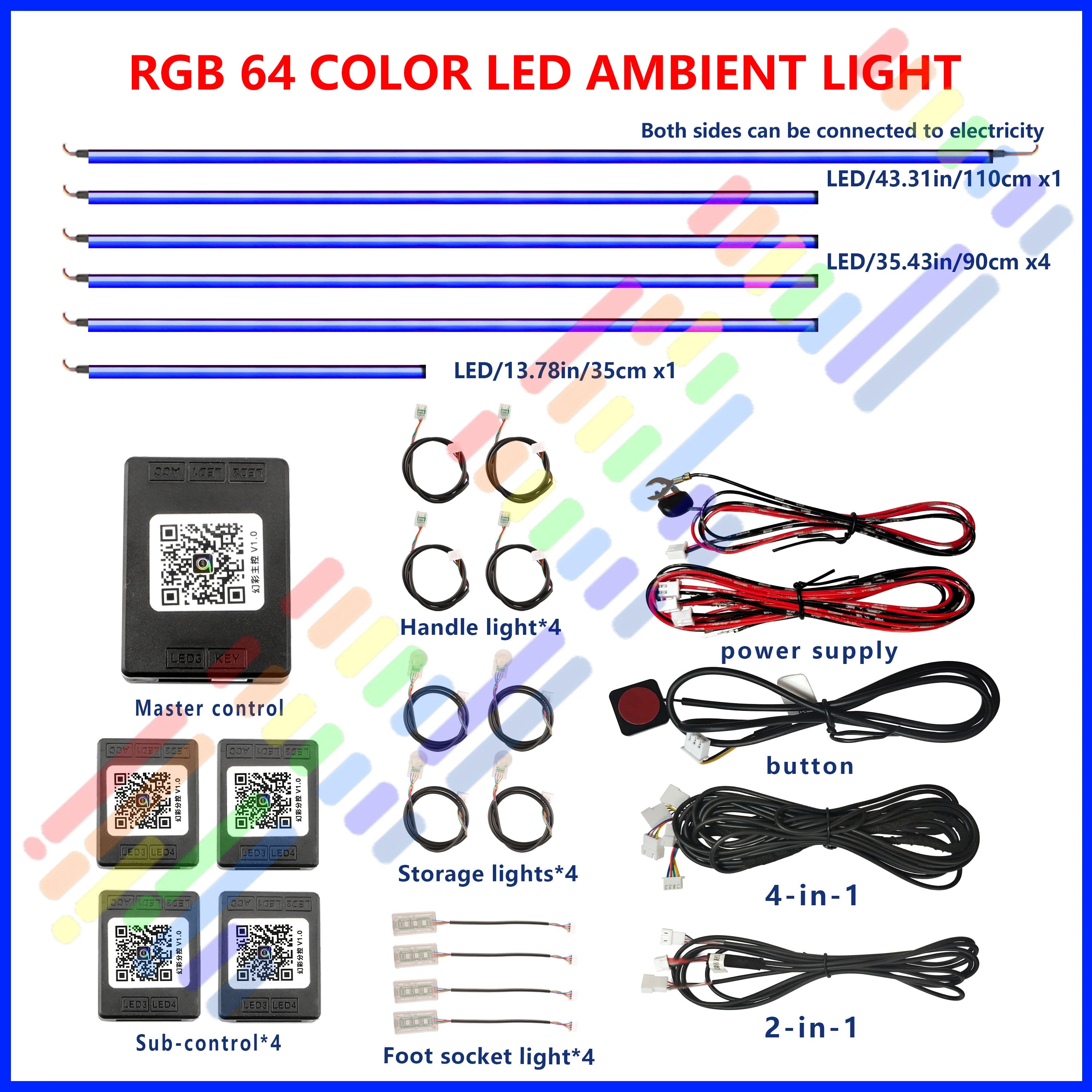 64 RGB - Ambient Light - for BMW G81 G80 M3 - App Control - Car Interior Lighting | AUTOKITSHOP