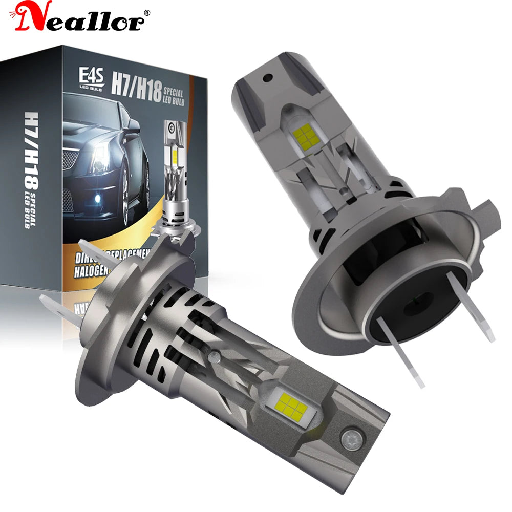 2x H7 Led Canbus No Error Headlight 360 ° H18 Car Bulbs 12v 55w Diode Lamps High Power For