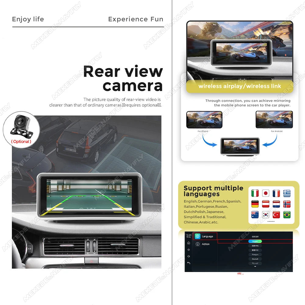 6.86'' Car Intelligent Systems Dual Speaker Smart Screen Wireless CarPlay Android Auto Mul | AUTOKITSHOP
