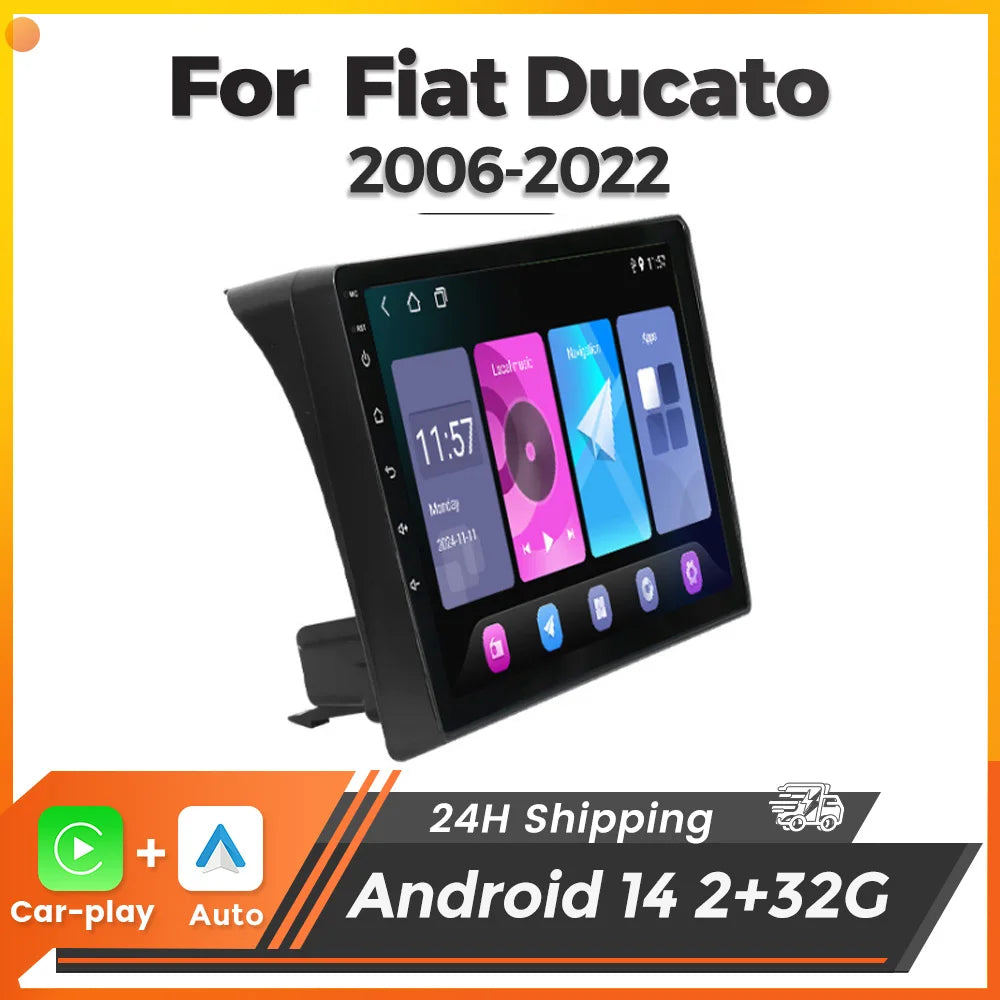 Android Auto Car Radio for Fiat Ducato Peugeot Boxer Citroen Jumper 2 2006-2022 Carplay In | AUTOKITSHOP