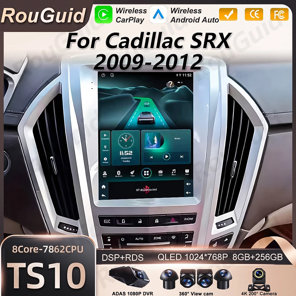 Android 16 Auto Car Radio For Cadillac SRX 2009 2010 2011 2012 Carplay Multimedia Video Pl | AUTOKITSHOP