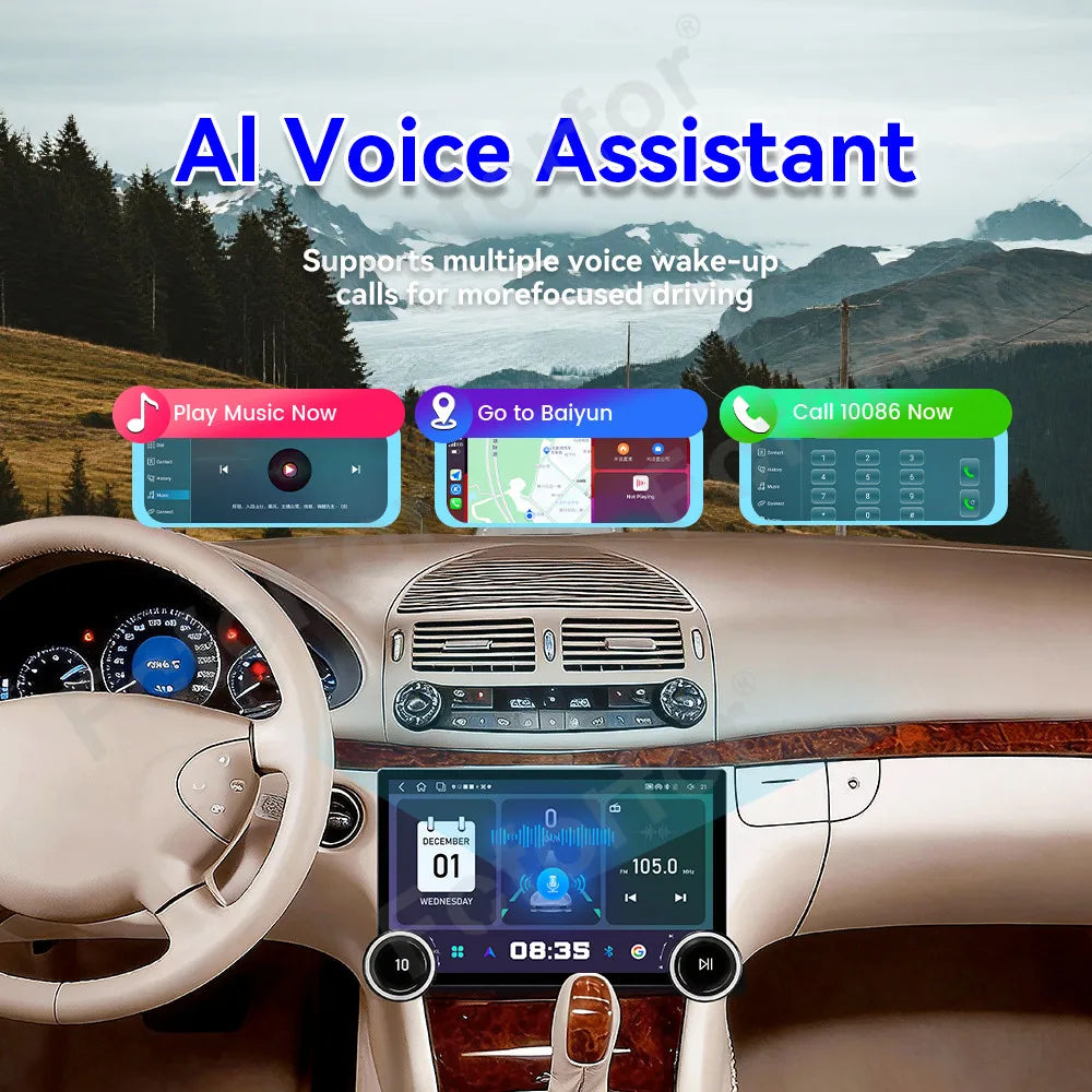 Upgrade 11.5 Inch Ultra-thin Wireless Carplay HD Display Android 15 GPS Navi Car Radio For